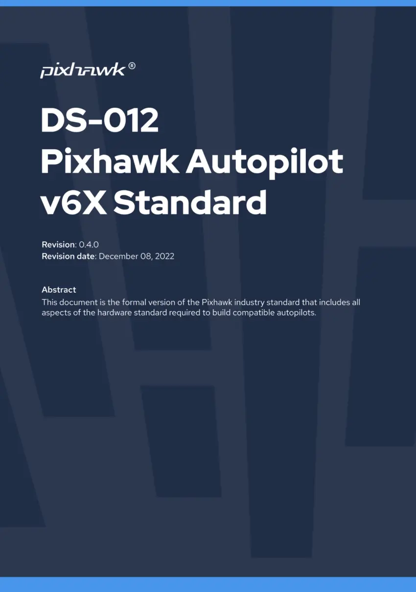 Pixhawk 6X 开源FMU v6X架构